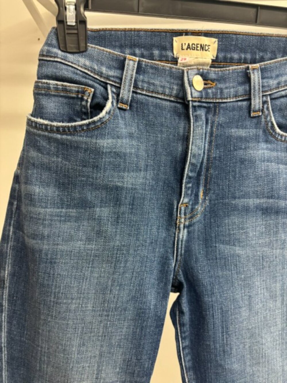 L'AGENCE Women's Soft Denim Jeans | Raw Hem | Zip Fly | Excellent Condition